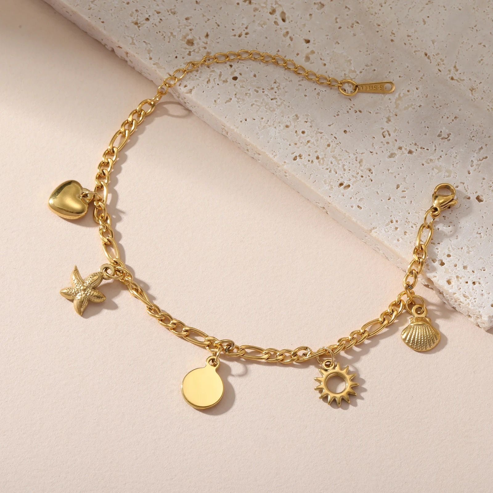 Summer Vibe Charms Bracelet -18K