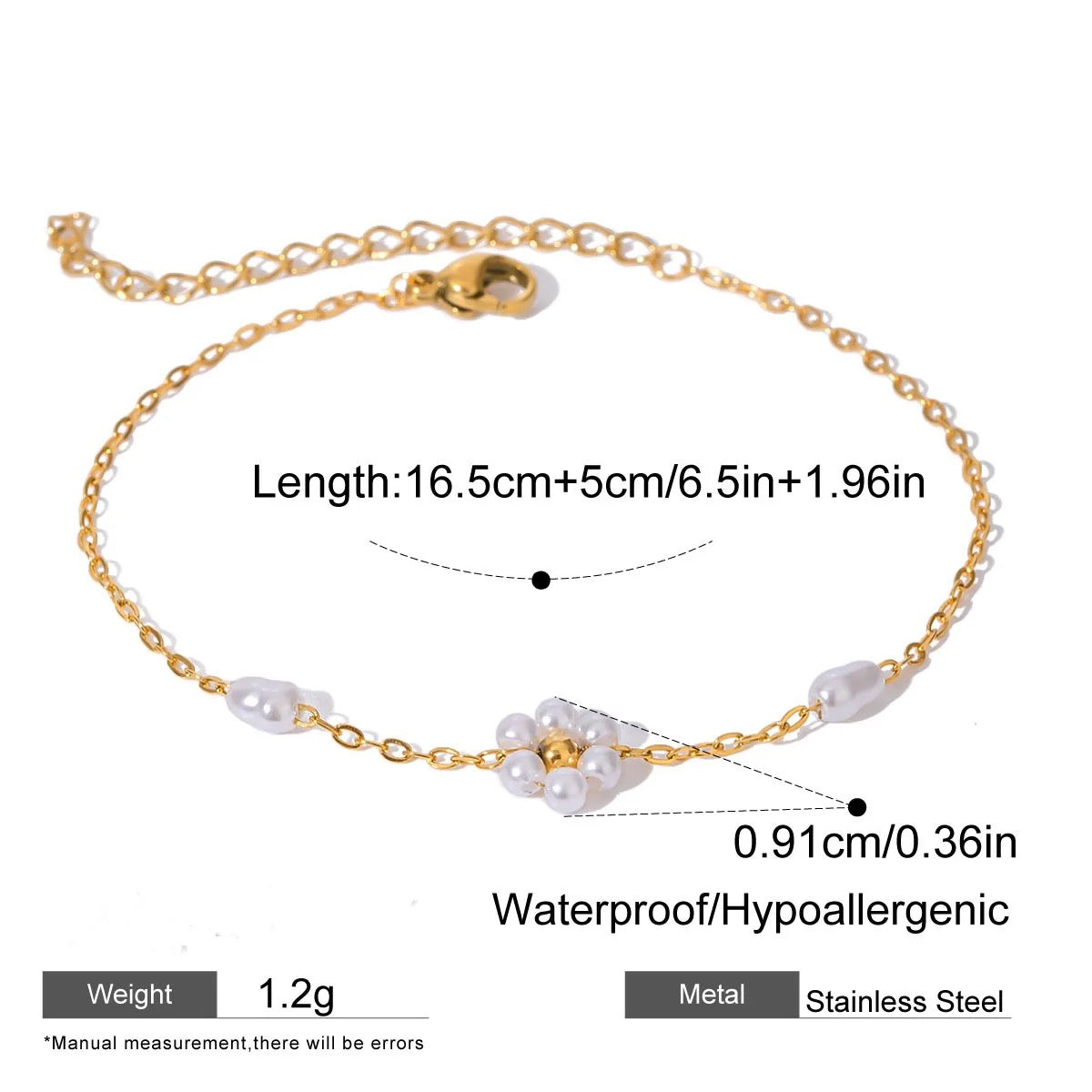 Disty Pearl Flora Bracelet -18K