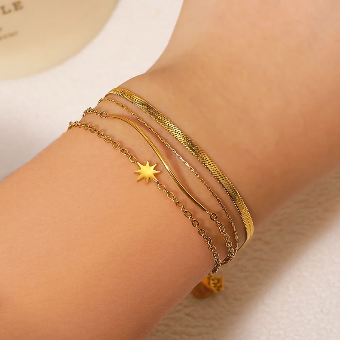 Layered Celestial Bracelet -18K