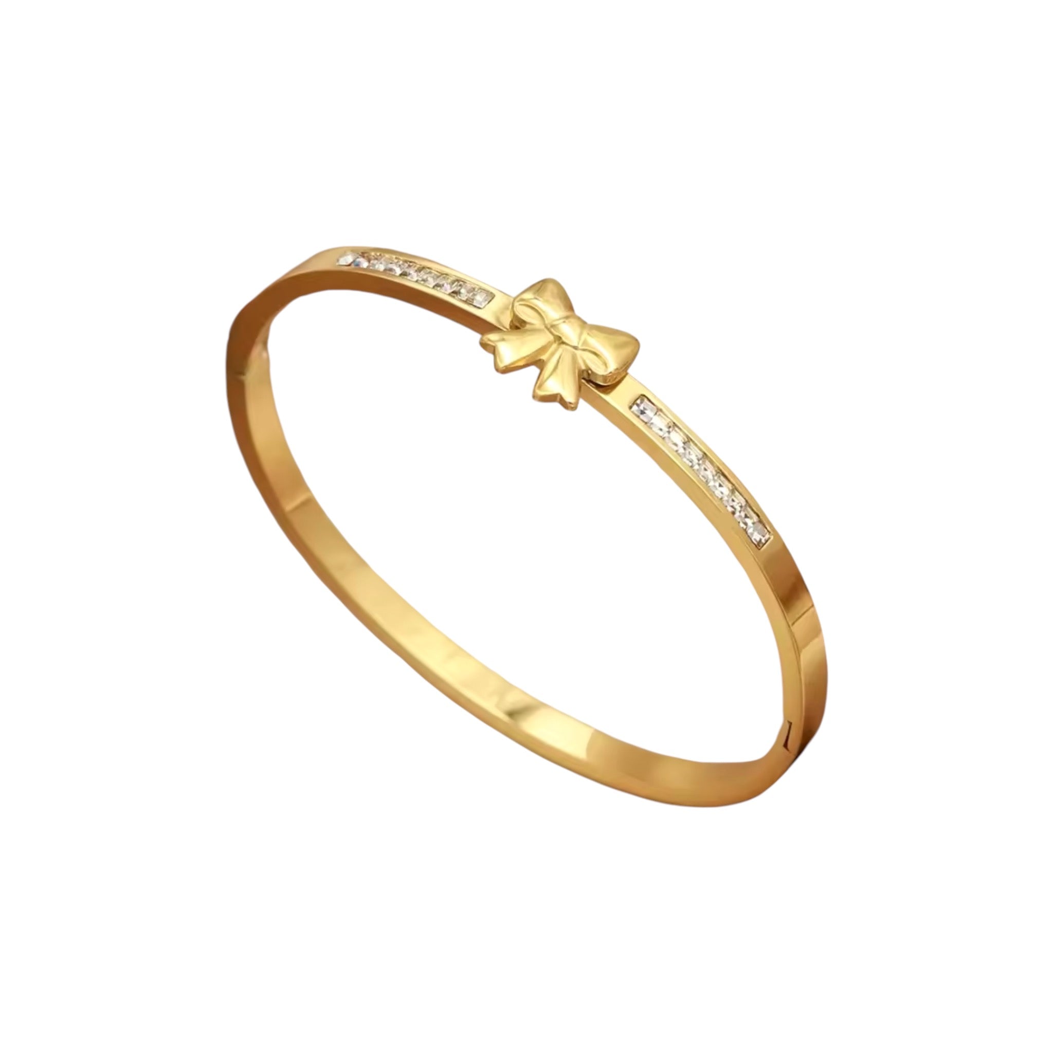 Cutesy Bow Bangle -18K