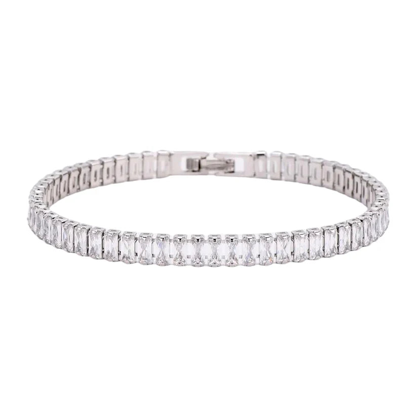 Iced Out Baguette Tennis Bracelet